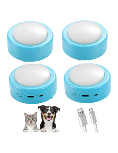 Botones Hablantes para Mascotas Topodome - Juego de 4 Recargables