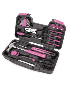 Kit de herramientas rosa 40 piezas EFFICERE para el hogar