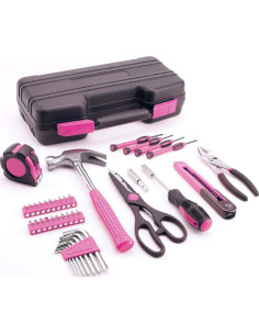 Kit de herramientas rosa 40 piezas EFFICERE para el hogar 2