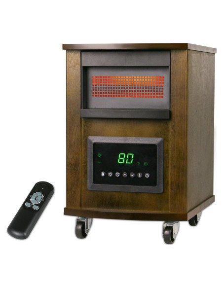 Calefactor Infrarrojo WEWARM 1500W con Control Remoto y Ruedas