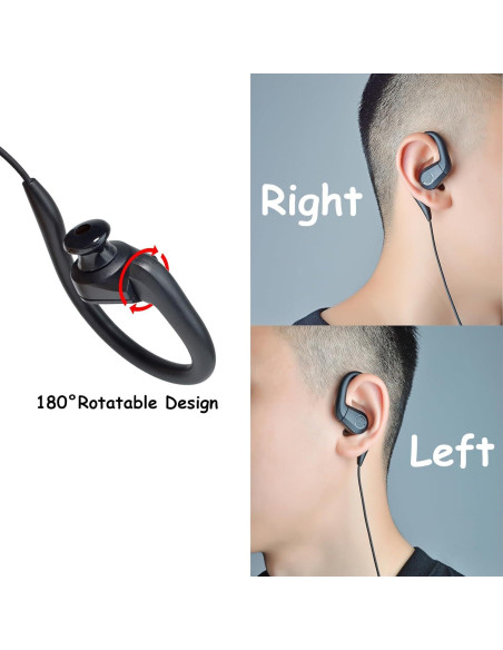 Auricular Solo Escucha 3.5mm HYSHIKRA con Gancho de Oreja