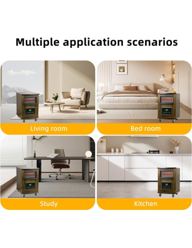 Calefactor Infrarrojo WEWARM 1500W con Control Remoto y Ruedas