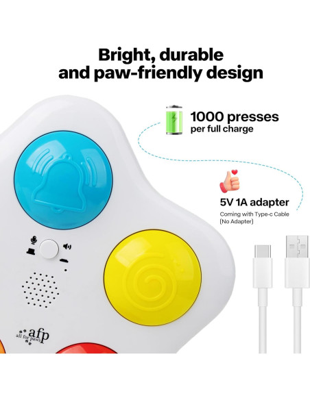 Botones de Comunicación para Perros AFP - 4 Botones Recargables Botones de Comunicación para Perros AFP - 4 Botones Recargables