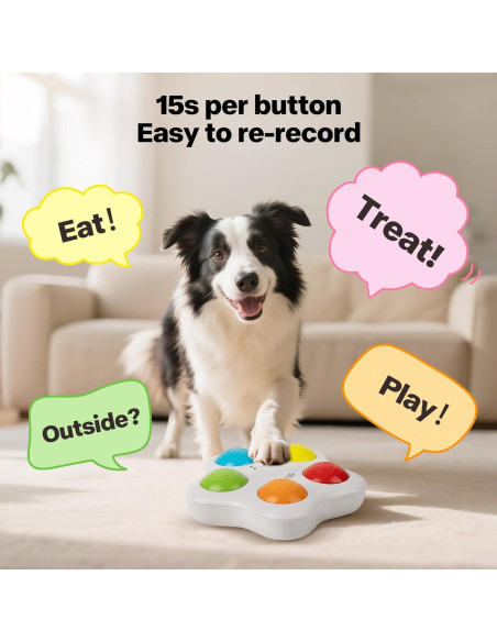 Botones de Comunicación para Perros AFP - 4 Botones Recargables Botones de Comunicación para Perros AFP - 4 Botones Recargables