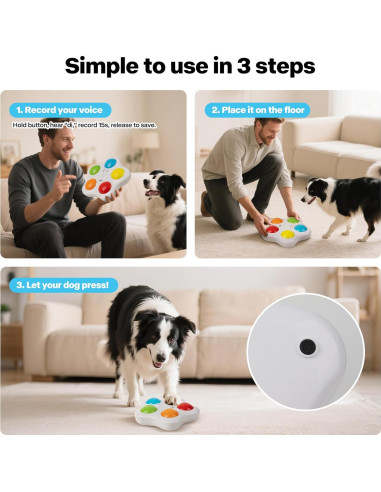 Botones de Comunicación para Perros AFP - 4 Botones Recargables