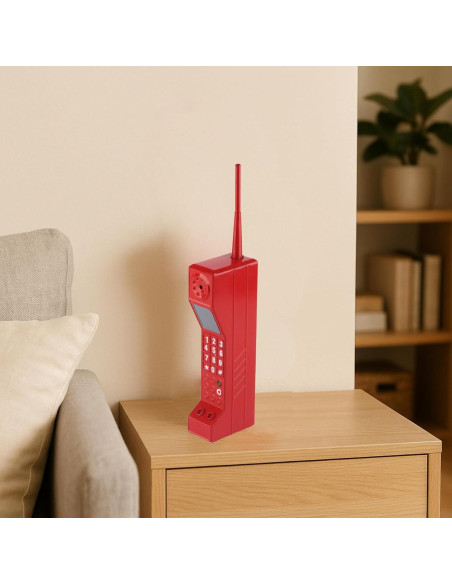 Teléfono Celular Retro Zerone Rojo Vintage para Decoración