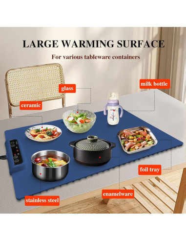 Alfombrilla Calentadora de Comida Eléctrica Pandaaar 60.8x37.8cm