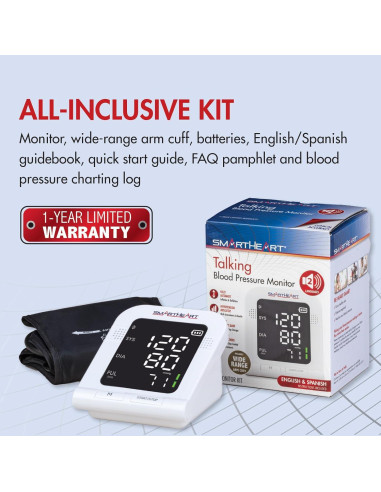 Monitor de Presión Arterial Veridian Healthcare 01-742T con Instrucciones Auditivas