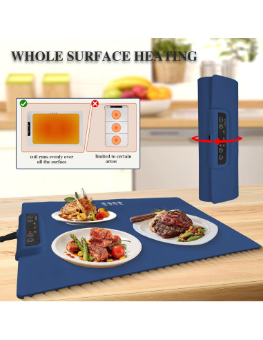 Alfombrilla Calentadora de Comida Eléctrica Pandaaar 60.8x37.8cm
