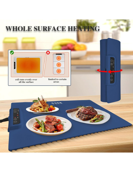 Alfombrilla Calentadora de Comida Eléctrica Pandaaar 60.8x37.8cm