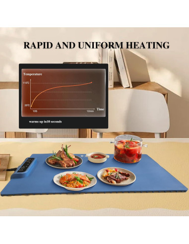 Alfombrilla Calentadora de Comida Eléctrica Pandaaar 60.8x37.8cm