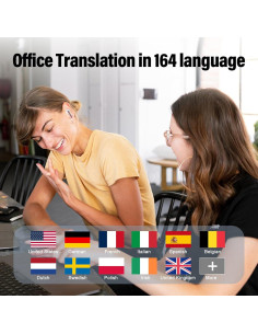 Auriculares de Traducción VEKJ A68 Pro Bluetooth 5.3 42H Rosa 2