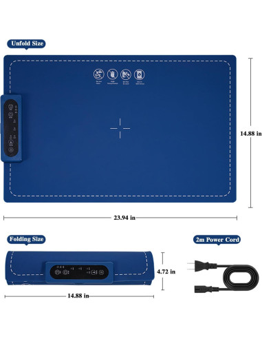 Alfombrilla Calentadora de Comida Eléctrica Pandaaar 60.8x37.8cm
