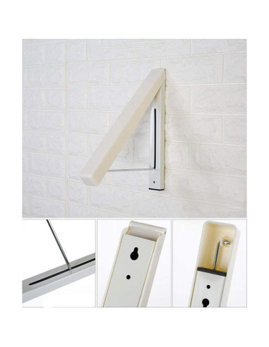 Perchero Plegable Montado en Pared MXFDOKD Blanco 5kg