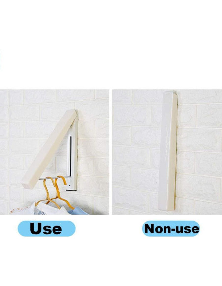 Perchero Plegable Montado en Pared MXFDOKD Blanco 5kg