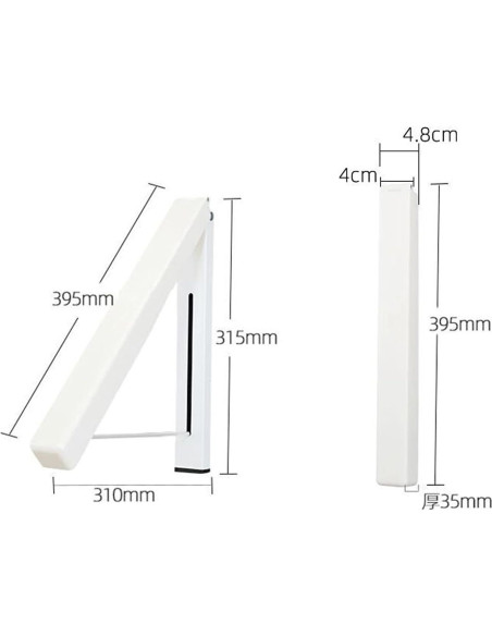 Perchero Plegable Montado en Pared MXFDOKD Blanco 5kg