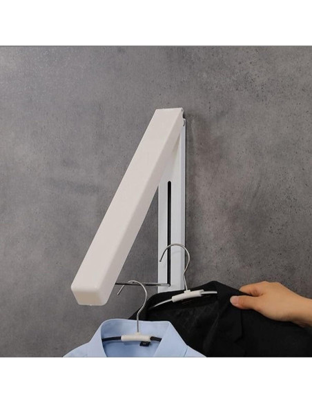 Perchero Plegable Montado en Pared MXFDOKD Blanco 5kg