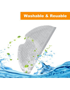 10 Almohadillas de Reemplazo Microfibra para Dreame D9 L10 Pro 2