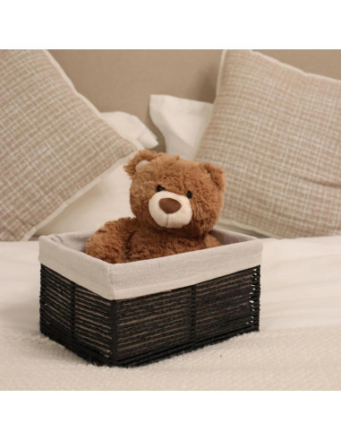 Cesta de Almacenamiento Rectangular GYASVWU - Negro Pequeño