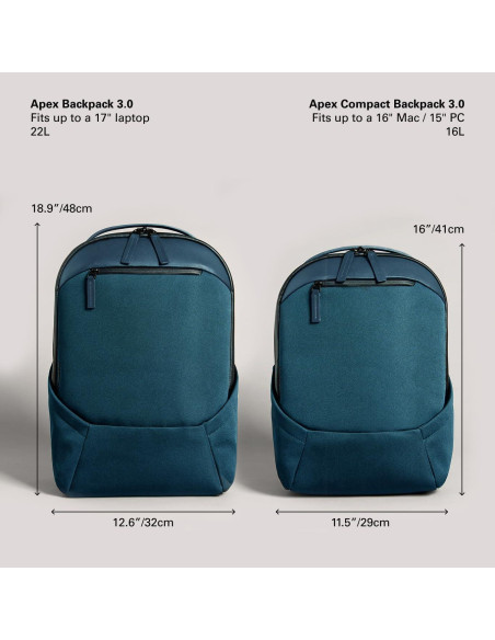 Mochila para Laptop Troubadour Apex 3.0 - 16L Ergonómica Azul