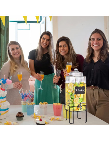 Dispensador de Bebidas de Vidrio Edycur 2 Galones con Grifo