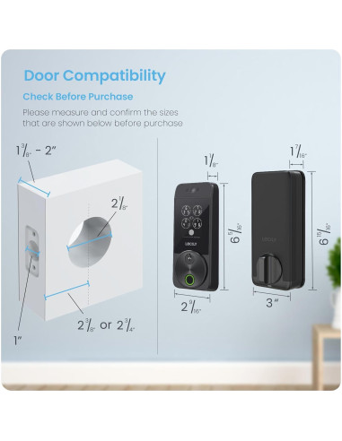 Cerradura Inteligente Lockly Visage Zeno, Reconocimiento Facial y Huella Dactilar, Wi-Fi, Instalación Fácil