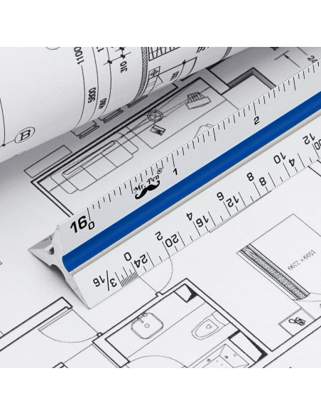 Regla de Escala Triangular de Aluminio Mr. Pen 30 cm