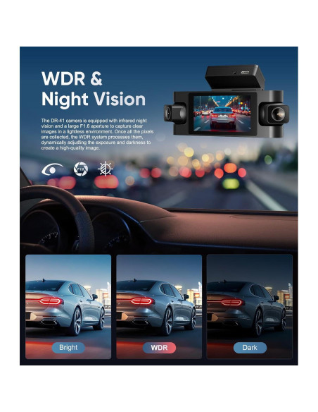 Cámara Dash 4 Canales Seventour DR-41 1080P con Pantalla IPS Cámara Dash 4 Canales Seventour DR-41 1080P con Pantalla IPS