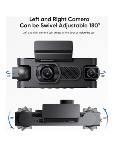 Cámara Dash 4 Canales Seventour DR-41 1080P con Pantalla IPS