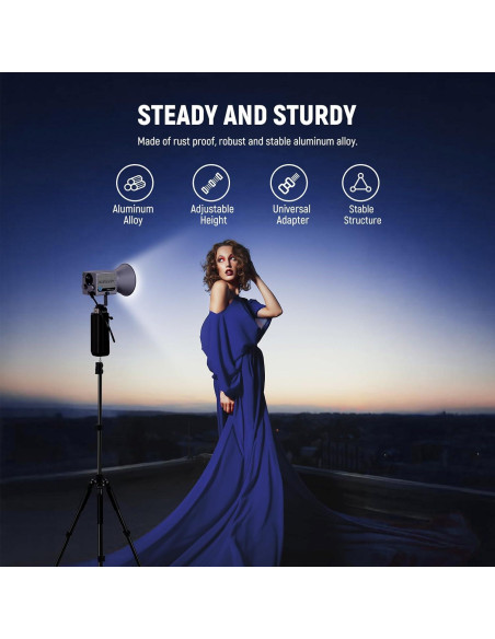 Soporte de Luz NEEWER ST195 Trípode Aluminio 1.5-6.4ft