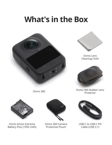 Cámara 360 DJI Osmo - Impermeable, 8K, 120MP, 184g
