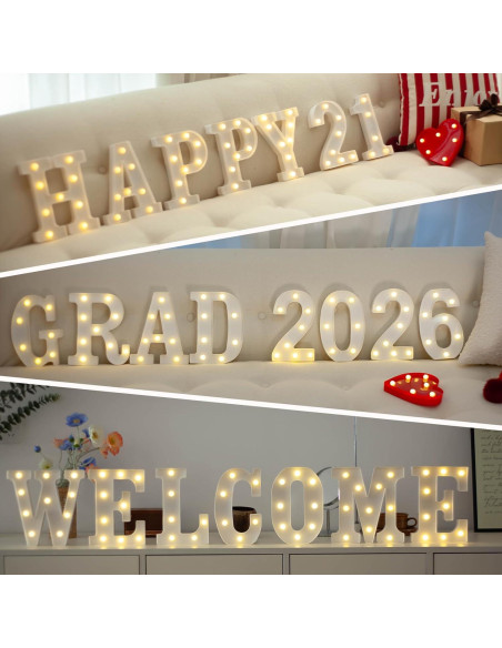 Letras LED Blancas SKYPHAROS 22.5 cm para Decoración