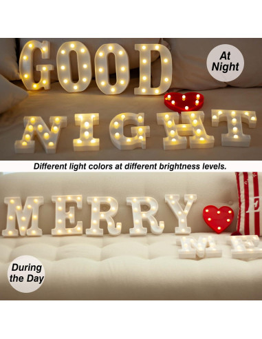 Letras LED Blancas SKYPHAROS 22.5 cm para Decoración