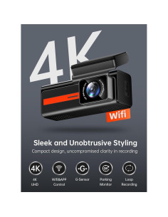 Cámara de tablero Veement S80 4K+1080P con WiFi y G-Sensor 2