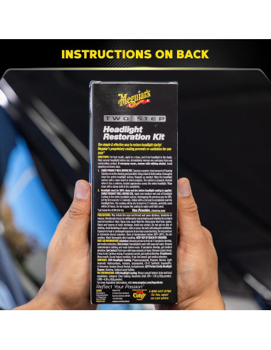 Kit de Restauración de Faros Meguiar's G2970 - 2 Pasos, 363g