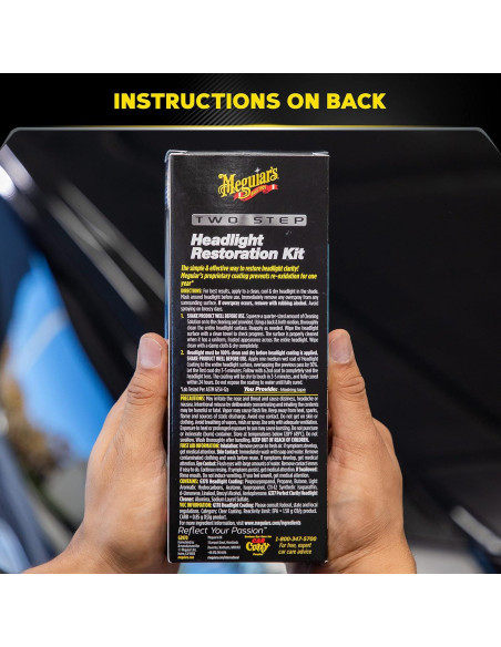Kit de Restauración de Faros Meguiar's G2970 - 2 Pasos, 363g