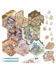 Set de 8 Pegatinas 3D Reutilizables STUIPIUL para Decoración