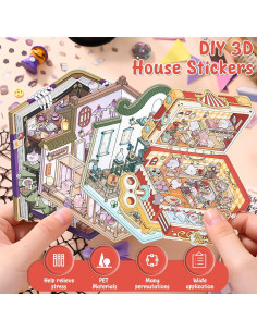 Set de 8 Pegatinas 3D Reutilizables STUIPIUL para Decoración 2