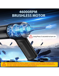 Soplador de Aire Comprimido MARLALL VC019 Recargable Negro 2