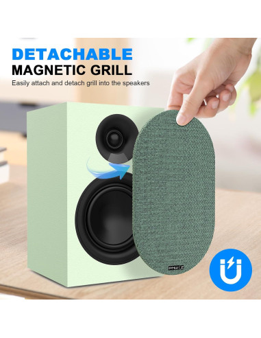 Altavoces de Estantería Pasivos PNWCZ 5.25" Verde Aguacate Hi-Fi