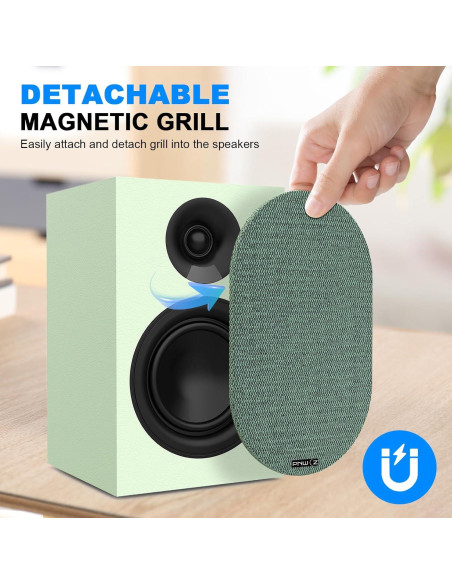Altavoces de Estantería Pasivos PNWCZ 5.25" Verde Aguacate Hi-Fi