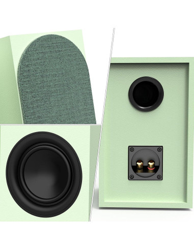 Altavoces de Estantería Pasivos PNWCZ 5.25" Verde Aguacate Hi-Fi
