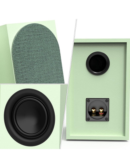 Altavoces de Estantería Pasivos PNWCZ 5.25" Verde Aguacate Hi-Fi