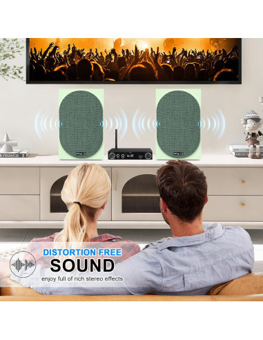 Altavoces de Estantería Pasivos PNWCZ 5.25" Verde Aguacate Hi-Fi