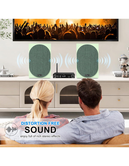 Altavoces de Estantería Pasivos PNWCZ 5.25" Verde Aguacate Hi-Fi