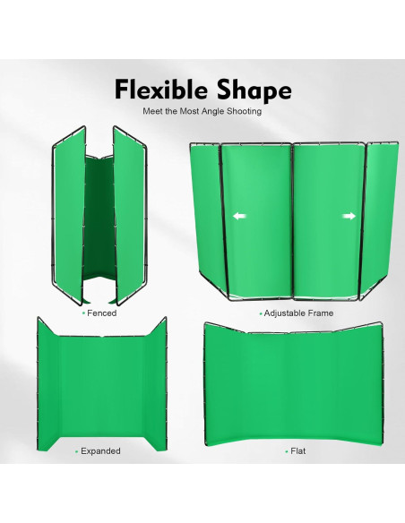 Fondo Verde Ajustable 2.4m x 4m con Soporte y Bolsa JIAOYINZI Fondo Verde Ajustable 2.4m x 4m con Soporte y Bolsa JIAOYINZI