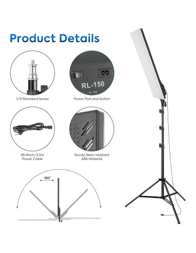 Kit de Iluminación LED SEDGEWIN 2 Piezas 36W 2500-7500K