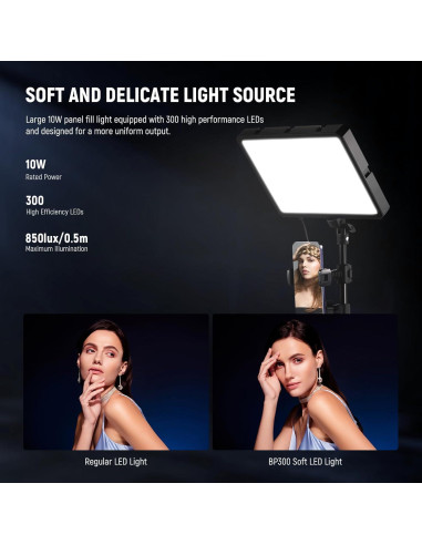 Kit de Iluminación LED Neewer BP300 con Soportes 150cm y Luz RGB