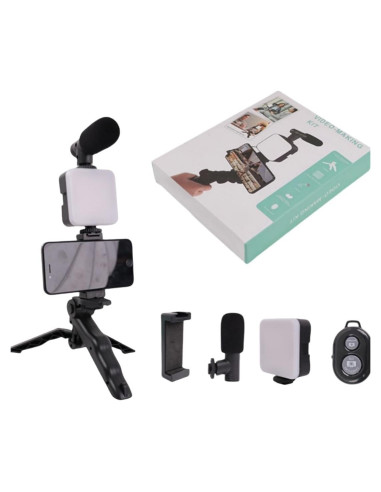 Kit de Luz de Relleno LED LiangLL con Micrófono y Trípode