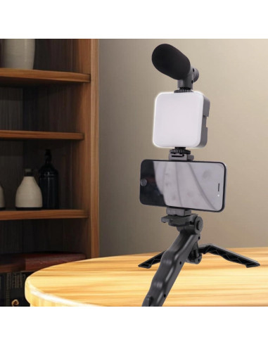 Kit de Luz de Relleno LED LiangLL con Micrófono y Trípode